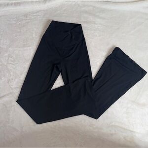 Black Crossover Flare Yoga Pants High Waist Bootcut Leggings